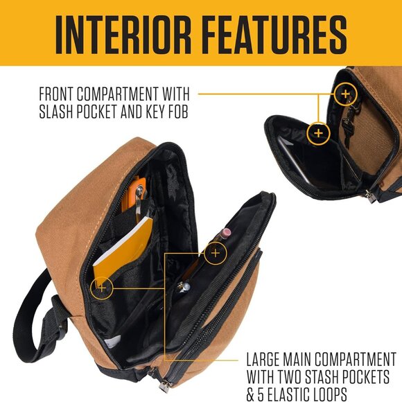 Crossbody Bag Polyester Water-Resistant Secure Storage Travel Everyday - Picture 3 of 8